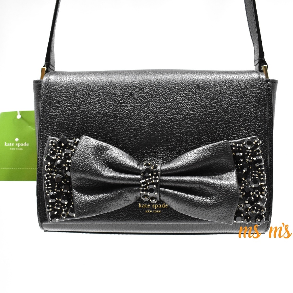 NWT kate spade black Bow crossbody - Picture 3 of 6
